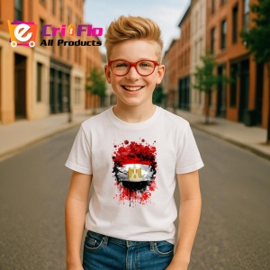 Tricou Egypt Steag Splash Art, Copii | Dama | Barbat - Img 8
