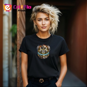 Tricou Emblema Newcastle United Fotbal Club Anglia, din bumbac 100%, tricou negru Copii | Dama | Barbat - Img 8