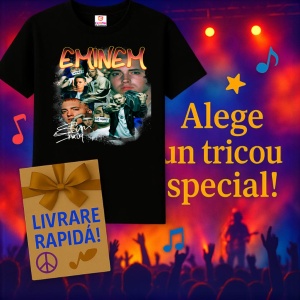 Tricou Eminem colaj personaje, muzica Indie Pop, Dama | Barbat | Copii, Culoare Negru - Img 10