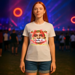 Tricou Eminem cu flacari si semnatura, muzica Pop Rock, Dama | Barbat | Copii - Img 7