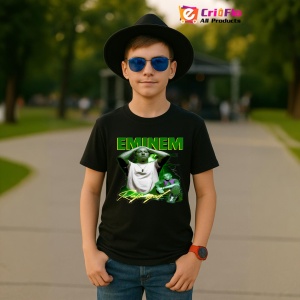 Tricou Eminem rap god verde, muzica Pop, Dama | Barbat | Copii, Culoare Negru - Img 6