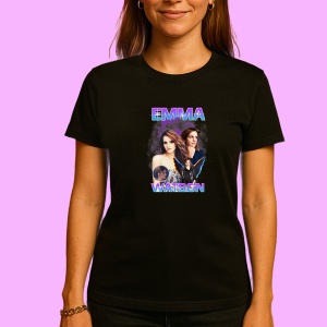 Tricou Emma Watson - Movie Style, muzica Rap, Dama | Barbat | Copii, Culoare Negru