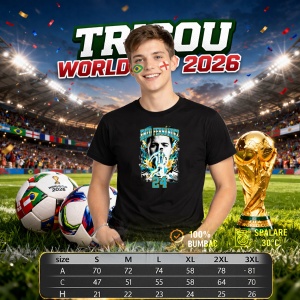 Tricou Enzo Fernandez Argentina World Cup Fifa 2026, din bumbac 100%, tricou negru, Copii | Dama | Barbat - Img 6