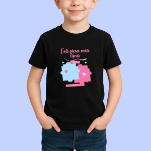 Tricou Esti piesa mea lipsa Negru, Copii | Dama | Barbat