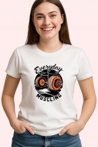Tricou Everyday Muscling Haltera Ilustratie, Copii | Dama | Barbat - Img 3