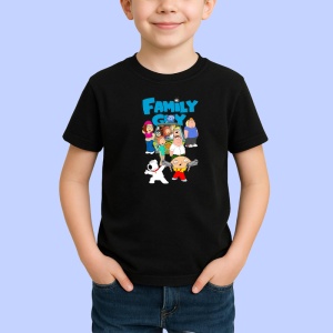 Tricou Family Guy familie disfunctionala in comedie animata pentru adulti, Copii | Dama | Barbat , tricou negru - Img 2