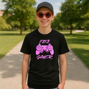 Tricou Fata gamer Negru, Copii | Dama | Barbat - Img 6