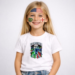 Tricou Federico Chiesa Italy World Cup Fifa 2026, din bumbac 100%, tricou alb, Copii | Dama | Barbat - Img 2