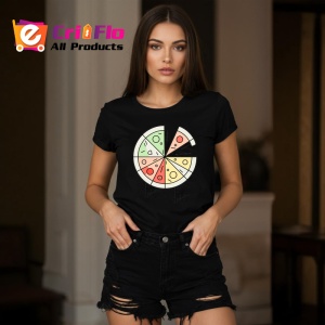 Tricou Felie Pizza Minimal Ilustratie, Copii | Dama | Barbat, culoare negru - Img 10