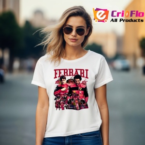 Tricou Ferrari Echipa Postere Charles Leclerc Carlos Sainz, Copii | Dama | Barbat - Img 11