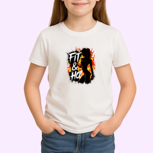 Tricou Fit And Hot Contur Femeie Rosu, Copii | Dama | Barbat - Img 2