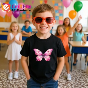 Tricou Fluture roz pastel cu detalii fine si feminine Copii | Dama | Barbat Barbat - Img 20