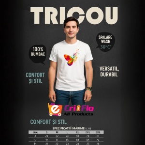 Tricou Fluturi Multicolor - Copii | Dama | Barbat - Img 6