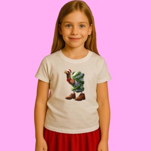 Tricou Frigo Camelo Imbodobit Cu Decoratiuni De Craciun, din bumbac 100%, tricou alb, Copii | Dama | Barbat - Img 2