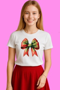 Tricou Funda Rosie Cu Frunze Verzi, din bumbac 100%, tricou alb, Copii | Dama | Barbat - Img 3