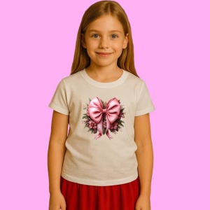 Tricou Funda Roz Cu Flori, din bumbac 100%, tricou alb, Copii | Dama | Barbat