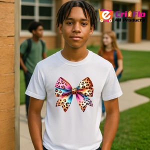 Tricou Fundita colorata imprimeu leopard roz portocaliu si albastru stil vibrant Copii | Dama | Barbat Barbat - Img 7