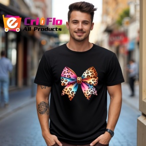 Tricou Fundita colorata imprimeu leopard roz portocaliu si albastru stil vibrant Copii | Dama | Barbat Barbat - Img 17