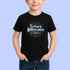 Tricou Future billionaire powered by crypto, viitor miliardar alimentat de crypto, Copii | Dama | Barbat , tricou negru - Img 2