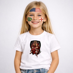 Tricou Gareth Bale Wales World Cup Fifa 2026, din bumbac 100%, tricou alb, Copii | Dama | Barbat