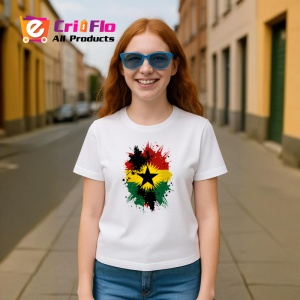Tricou Ghana Steag Splash Art, Copii | Dama | Barbat - Img 10