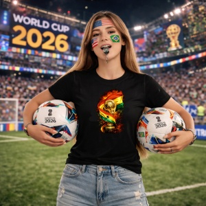 Tricou Ghana World Cup Fifa 2026, din bumbac 100%, tricou negru, Copii | Dama | Barbat - Img 9