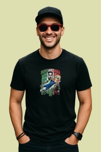 Tricou Gianluigi Donnarumma Italia Portar Fotbal, din bumbac 100%, tricou negru Copii | Dama | Barbat - Img 3
