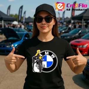 Tricou Girl Cu Logo Bmw Motor | Unisex Dama si Barbat