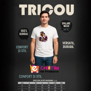 Tricou girl holding sunflower confident style, fata tinand floarea soarelui stil increzator, Copii | Dama | Barbat - Img 6
