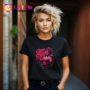 Tricou Girls Power Fata Fitness Rosa, Copii | Dama | Barbat, culoare negru