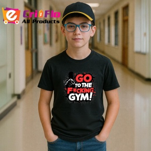 Tricou Go To The Fcking Gym Negru Rosu, Copii | Dama | Barbat, culoare negru - Img 9