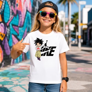 Tricou Goku Copil Dragon Ball Z Urban Fashion Logo Negru, din bumbac 100% Copii | Dama | Barbat - Img 4