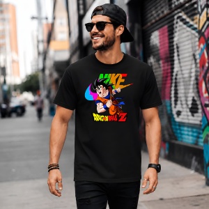 Tricou Goku Dragon Ball Z Power Up Ilustratie Urbana, din bumbac 100%, tricou negru, Copii | Dama | Barbat - Img 5