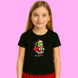 Tricou Grinch Mos Craciun, din bumbac 100% Copii | Dama | Barbat
