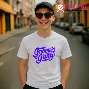 Tricou grooms gang echipa mirelui design petrecere burlaci, Copii | Dama | Barbat - Img 4