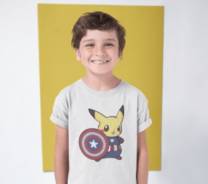 Tricou Haios Copii Personalizat - Captain Pikachu - Cadou - Img 4