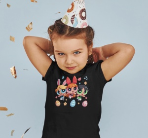Tricou Haios Copii Personalizat - Easter Powerpuff - Cadou - Img 2
