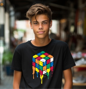 Tricou haios personalizat pentru copii Cubul Rubik - Img 2