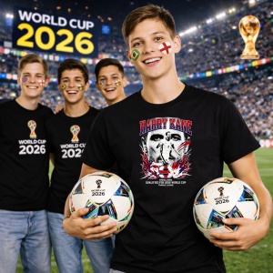Tricou Harry Kane England World Cup Fifa 2026, din bumbac 100%, tricou negru, Copii | Dama | Barbat - Img 7