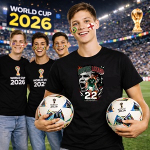 Tricou Hirving Lozano Mexico World Cup Fifa 2026, din bumbac 100%, tricou negru, Copii | Dama | Barbat - Img 7