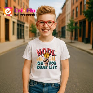 Tricou hodl on for dear life, tine crypto cu toata viata ta, Copii | Dama | Barbat - Img 7