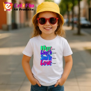 Tricou Hug Laugh Smile Love Text Colorat V1, din bumbac 100% , tricou alb pentru Copii | Dama | Barbat - Img 5