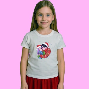 Tricou Huntrix K Pop Hunters Demon Cuplu Anime Imbratisare Pisica Albastra, din bumbac 100%, tricou alb, Copii | Dama | Barbat - Img 2