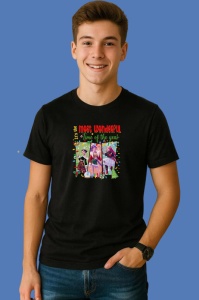 Tricou Huntrix K Pop Hunters Demon Grup Fete Mesaj Most Wonderful Time, din bumbac 100%, tricou negru, Copii | Dama | Barbat