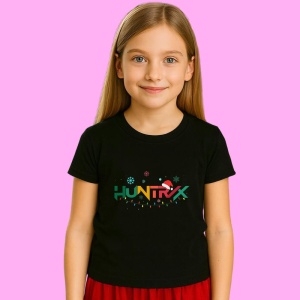 Tricou Huntrix K Pop Hunters Demon Logo Simplu Huntrix Sarbatori, din bumbac 100%, tricou negru, Copii | Dama | Barbat