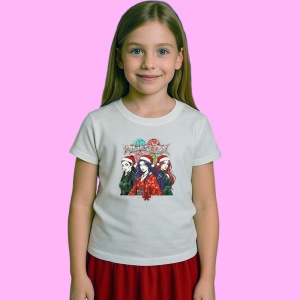 Tricou Huntrix K Pop Hunters Demon Trio Fete Stil Traditional Festiv, din bumbac 100%, tricou alb, Copii | Dama | Barbat - Img 2