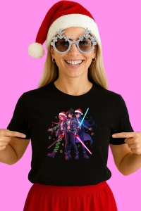 Tricou Huntrix K Pop Hunters Demon Trio Luptatoare Festive Cu Arme, din bumbac 100%, tricou negru, Copii | Dama | Barbat - Img 3