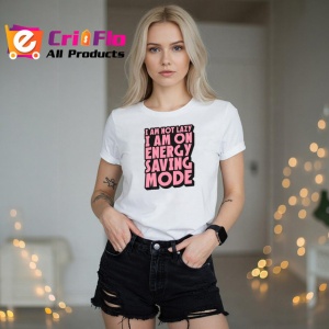 Tricou I Am Not Lazy I Am On Energy Saving Mode Roz, din bumbac 100% , tricou alb pentru Copii | Dama | Barbat - Img 7