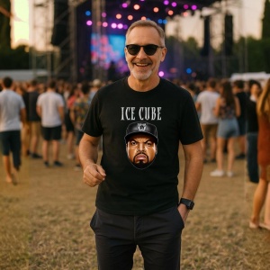 Tricou Ice Cube - Cartoon Head, muzica (Comedie / Rap ironic), Dama | Barbat | Copii, Culoare Negru - Img 9