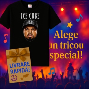 Tricou Ice Cube - Cartoon Head, muzica (Comedie / Rap ironic), Dama | Barbat | Copii, Culoare Negru - Img 15